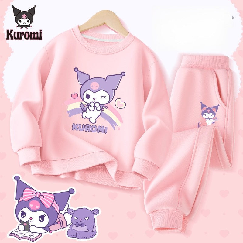 Baby Girl Clothes Set Autumn Kid Kunomi Sweatshirts Pullover Sweet Top & Pants 2pcs Suit Children Fashion Tracksuits Outfits
