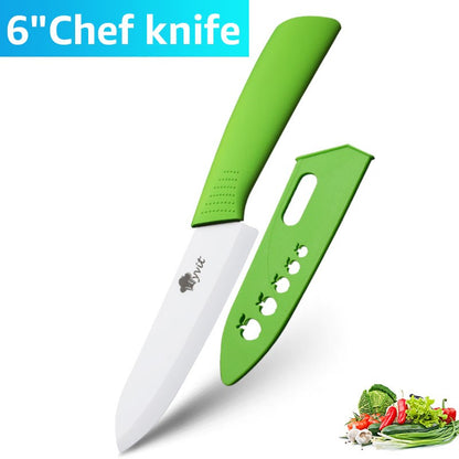 Conjunto de Facas de Cerâmica para Cozinha Profissional Faca de Cerâmica 3 4 5 6 Polegadas Faca de Descascar Frutas à Prova de Ferrugem para Fatiar Cortar Legumes