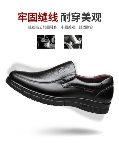 2024 Men's Genuine Leather Shoes Head Leather Soft Anti-slip Rubber Loafers Shoes Man Casual Real Leather Shoes 38-46