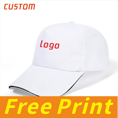 Classic Duck Tongue Hat Tennis Hat Sun Hat Customized Print Logo Icon Personalized Custom Embroidery