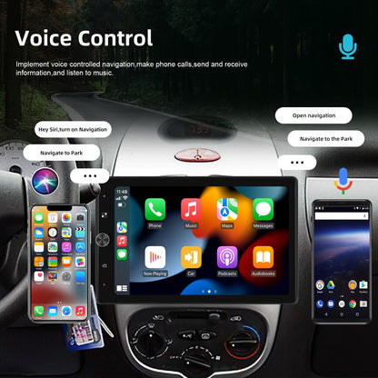 Podofo 10.4" Wireless CarPlay MP5 Player 1din Universally Rotation Car Multimedia Player Wireless Android Auto Car Radio Stereo