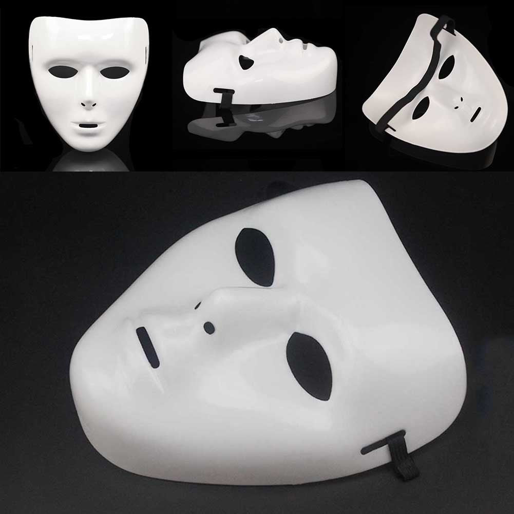 Halloween Jabba WockeeZ Dance Mask Hip-Hop Street Dance White Performances Mask For Man Women White Face Mask Cosplay Props