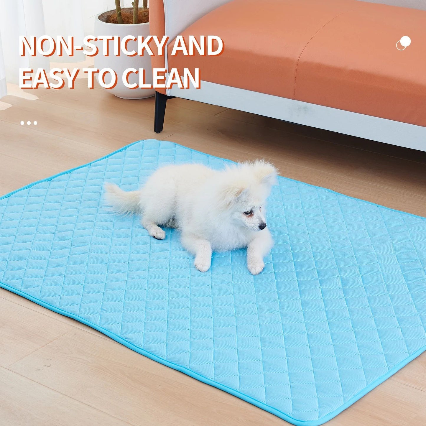 Tapete Gelado para Cães Cama para Pets Verão Tapetes para Cães Gatos Cobertor Sofá Respirável Lavável 8 Tamanhos para Cães Pequenos Médios Grandes Filhotes