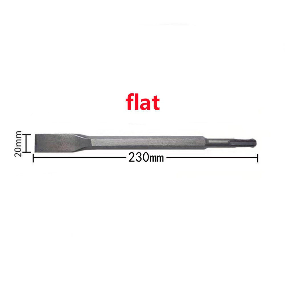 Conjunto de Formões de 250mm Haste SDS Plus Broca de Martelo Elétrico Formão de Ponta, Ranhura e Plano Ferramentas de Alvenaria para Parede de Concreto, Tijolo e Rocha