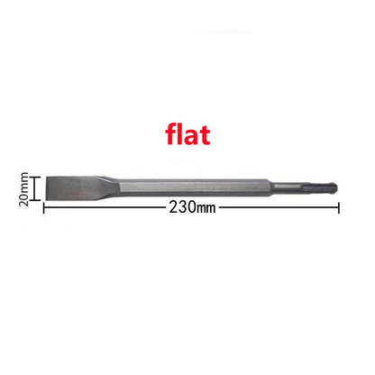 Conjunto de Formões de 250mm Haste SDS Plus Broca de Martelo Elétrico Formão de Ponta, Ranhura e Plano Ferramentas de Alvenaria para Parede de Concreto, Tijolo e Rocha