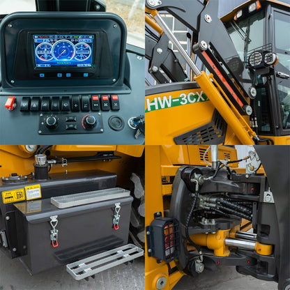 Nova escavadeira carregadeira 7.8 toneladas 4x4 Retroescavadeira Multi-propósito 4WD para Todos os Terrenos Trator Agrícola a Diesel Máquinas de Construção