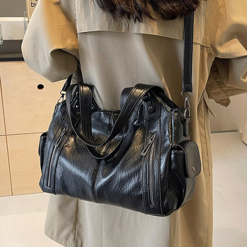 Bolsas de Ombro com Compartimento Interno Macio de Alta Qualidade Cores Contrastantes Bolsas Transversais para Mulheres Bolsas de Mão de Couro PU Modernas