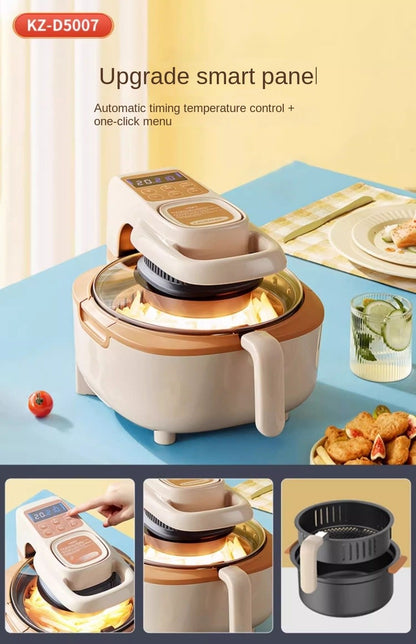 Flip-free air fryer double-layer fryer household large-capacity electric fryer fully automatic French fries machine