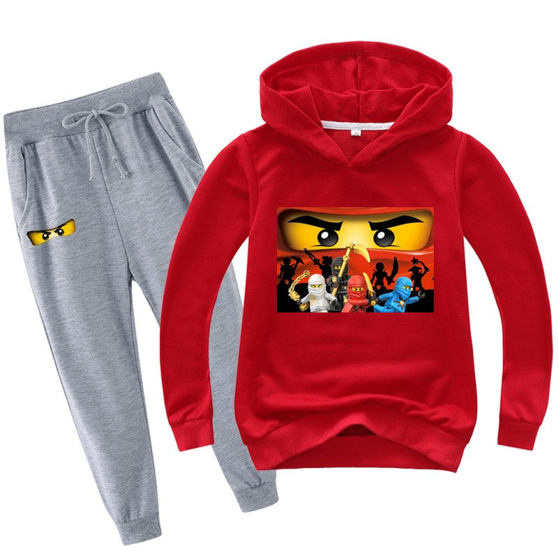 2-13 years Spring Autumn Children Clothing Sets  Kids Clothes Baby Boys Hoodies Pants 2 Pcs Set Tracksuit Anime Outwear Coat