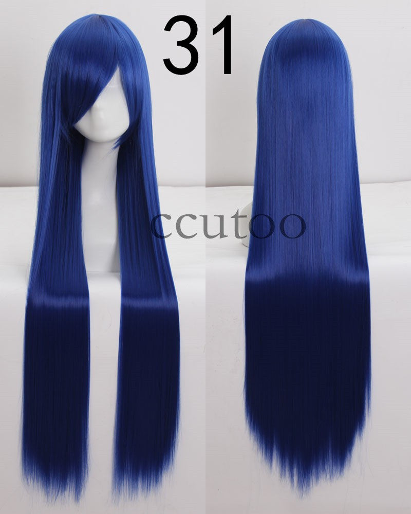 ccutoo 100cm Peruca de Cosplay Reta Sintética de Cabelo Longo de Alta Temperatura 82 Cores Disponíveis