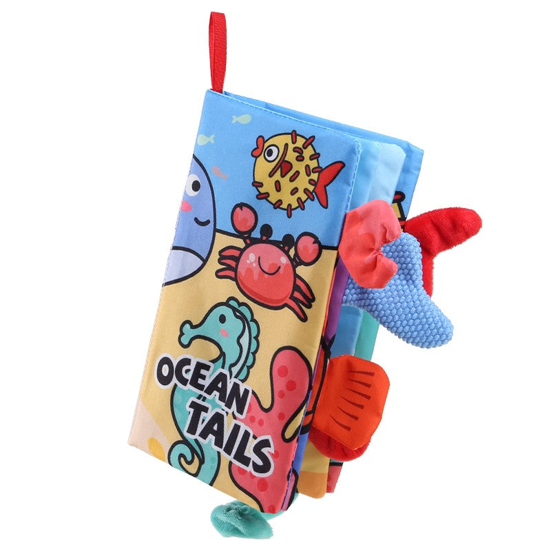 Puzzle Early Education Toys Ocean Style Baby Cloth Books 4 Page Soft Washable Tearable Toy for 0-3 Year Old Babies Newborn Gift