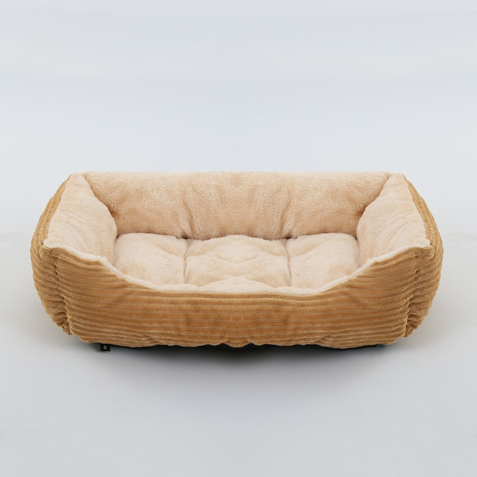 Cama para Cães e Gatos, Quadrada, Pelúcia, Canil, Sofá-Cama para Cães de Porte Médio e Pequeno, Almofada Calmante para Pets, Casa, Artigos para Animais de Estimação, Inverno