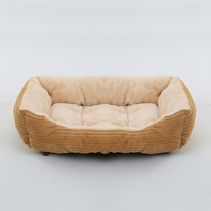 Cama para Cães e Gatos, Quadrada, Pelúcia, Canil, Sofá-Cama para Cães de Porte Médio e Pequeno, Almofada Calmante para Pets, Casa, Artigos para Animais de Estimação, Inverno