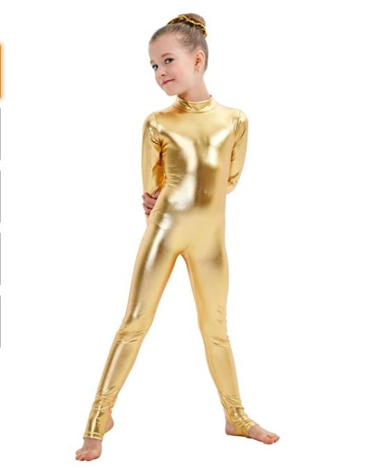 SPEERISE Toddler Sleeveless Leotard Boys Ballet Bodysuit Shiny Metallic Gymnastics Short Spandex Tank One-piece Unitards for Kid