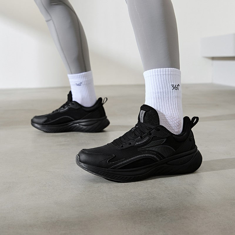 361 Degrees SoftFlow 3 Men's Running Shoes Autumn Leather Lightweight Shock-absorption Fitness Commuting Sneakers Male 672432232