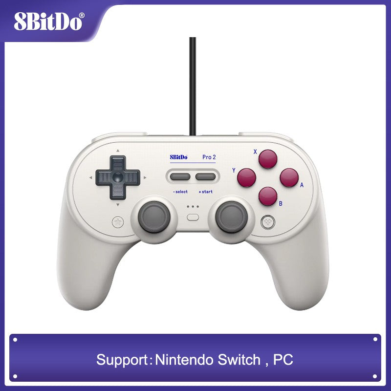8BitDo Pro 2 Wired Controller USB Gamepad with Joystick for Nintendo Switch OLED PC with 2 Pro Back Paddle Buttons Accessories