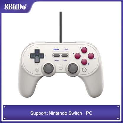 8BitDo Pro 2 Wired Controller USB Gamepad with Joystick for Nintendo Switch OLED PC with 2 Pro Back Paddle Buttons Accessories