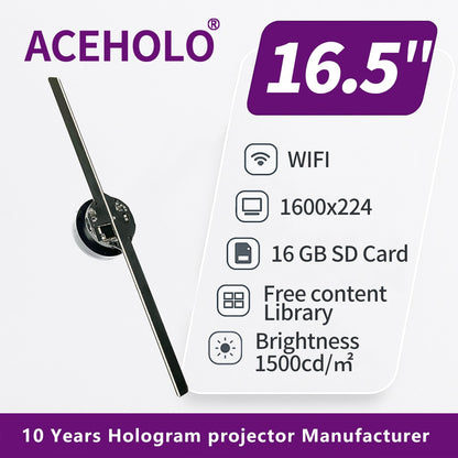 16.5 inch 3D Hologram Fan Display LED Advertising Projector for Business Promotion Wall Mounted Digital Signage Device