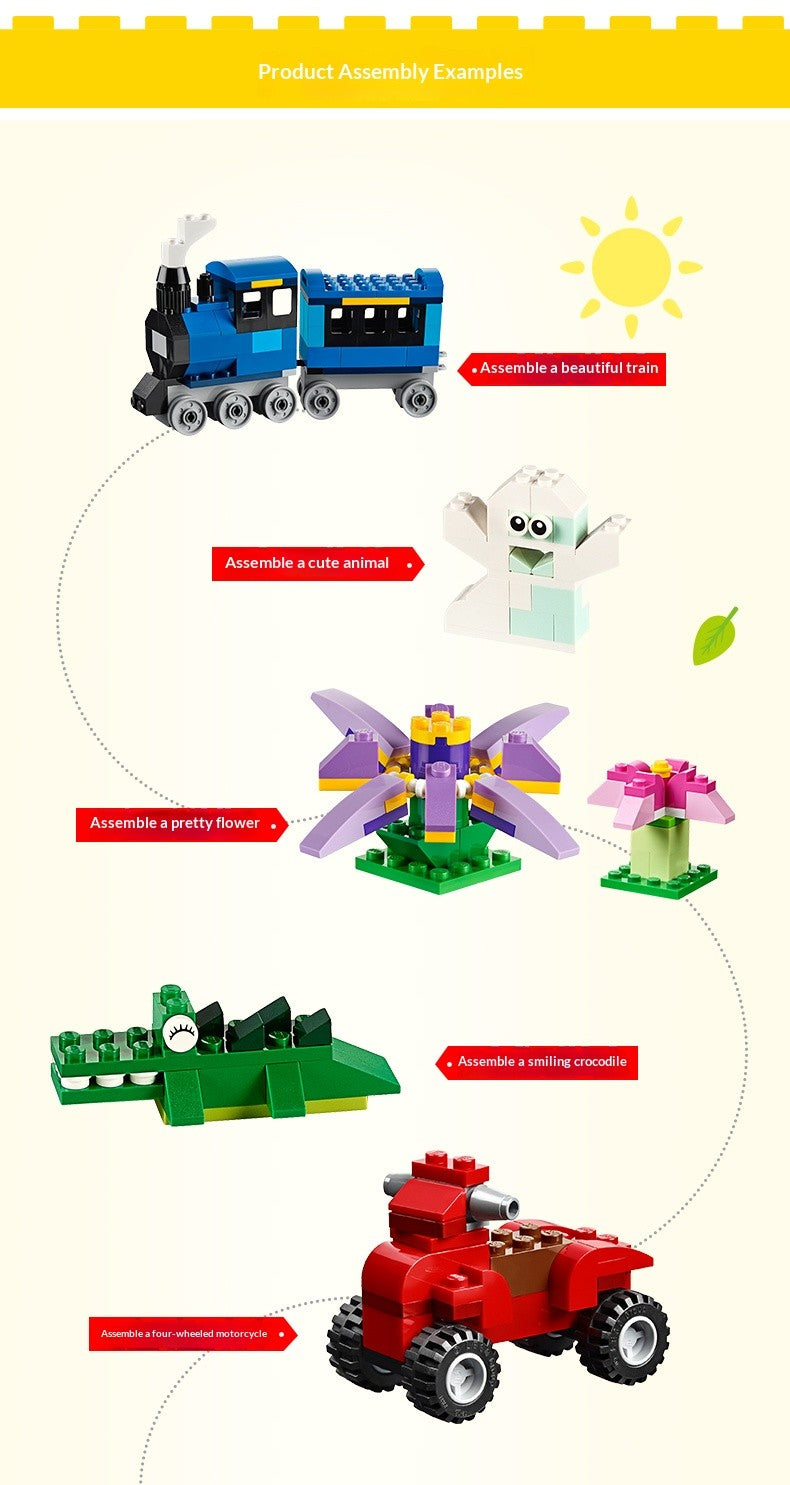 LEGO Classic Creative Series 10696 Classic Creative Medium Block Box 10714 Brinquedo de Presente Montado Fundo Azul