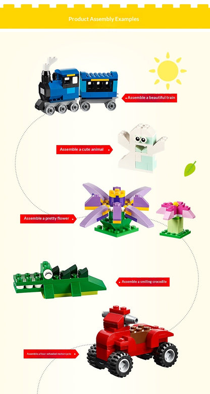 LEGO Classic Creative Series 10696 Caixa de Blocos Média Criativa Clássica 10714 Brinquedo de Presente Montado na Base Azul