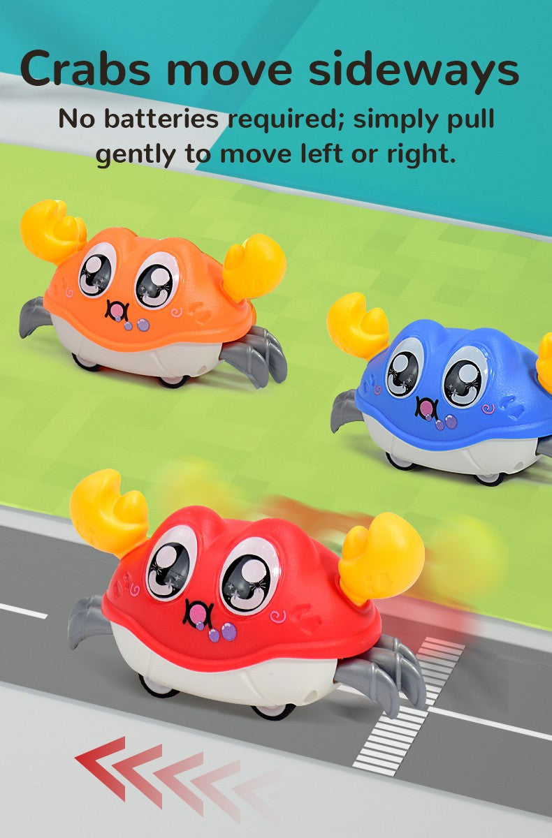 Children's Fun Double Return Force Left and Right Shake Simulation Crab Toy Baby Running Bubble Simulation Crab Crab Crawling