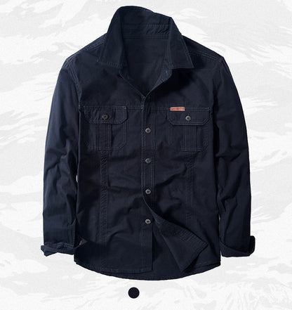 Brand Cotton Military Shirt Men Spring Casual Cargo Shirts Male Long Sleeves Shirts Camiseta Masculina Plus Size 5XL 6XL