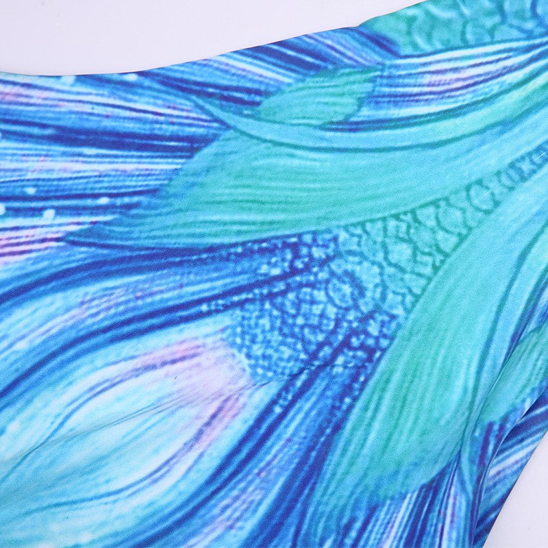 Beauty Fish Tail Cosplay Swimsuit Beach Swimmer Mermaid Costume (Excluding Fins) Halloween Costume