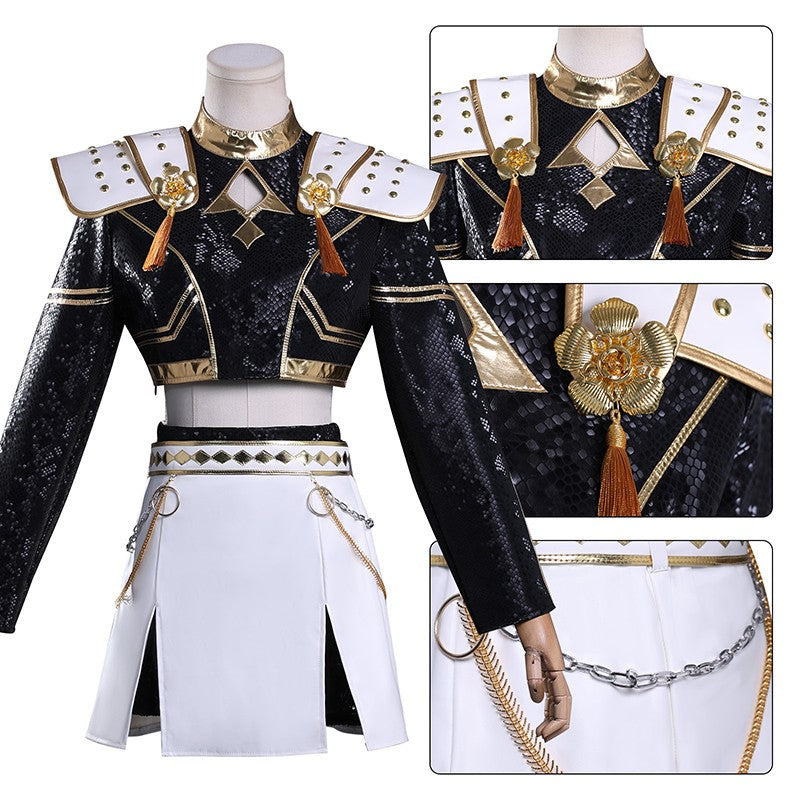 Black Golden Rumi Zoey Mira Cosplay Cosplay Costume Wig Women Suit Halloween Party Role Playing Outfit