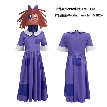 The Amazing Digital Freak Circus Pomni Cosplay Costume Kids Adults Caine Kinger Jumpsuit Tight Fitting Outfit Halloween Costumes