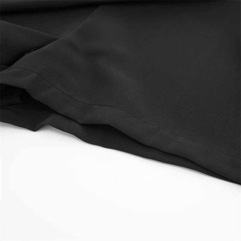 MUJER 2025 Asymmetric Skort For Women Black High Waist Mini Skirt Shorts Women C