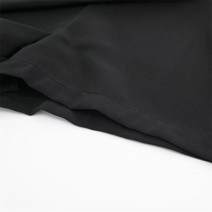 MUJER 2025 Asymmetric Skort For Women Black High Waist Mini Skirt Shorts Women C