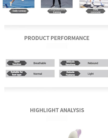 361 Degrees Women's Sneakers Retro Platform Sole Breathable Mesh All-Day Comfort Lightweight  Fitness Female Sneakers 682522230