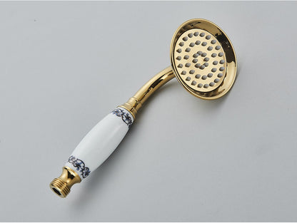 Ducha Chuveiro Banheiro Vintage Cerâmica Latão Montado Parede Torneira Pulverizador Acessório Hardware Chuveirinho
