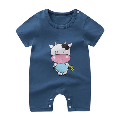 Newborn Baby Clothes Summer Short Sleeve Rompers Infant Boys Girls Cartoon Cotton Jumpsuit Toddler Thin Pajaodysuit For Newborns