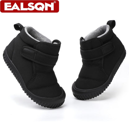 Unisex Kids Winter Outdoor Waterproof Fashion Short Snow Boots Boys and Girls Warm Cotton Comfortable Walking Shoes