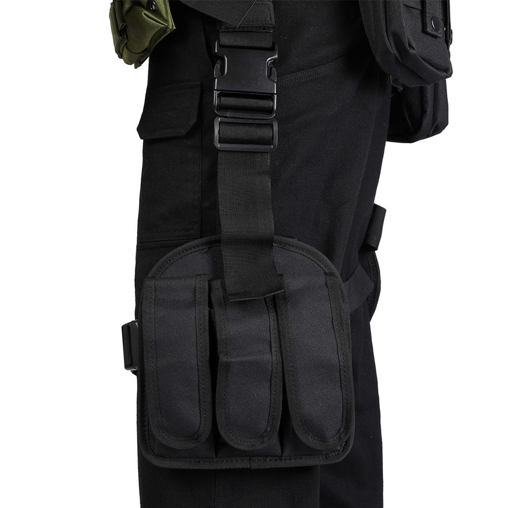 Carnival Game Leon Kennedy Costume RE Accessories Utility Belt With Bags Hero  Cosplay T-Shirt Officer Armpit Holster Halloween