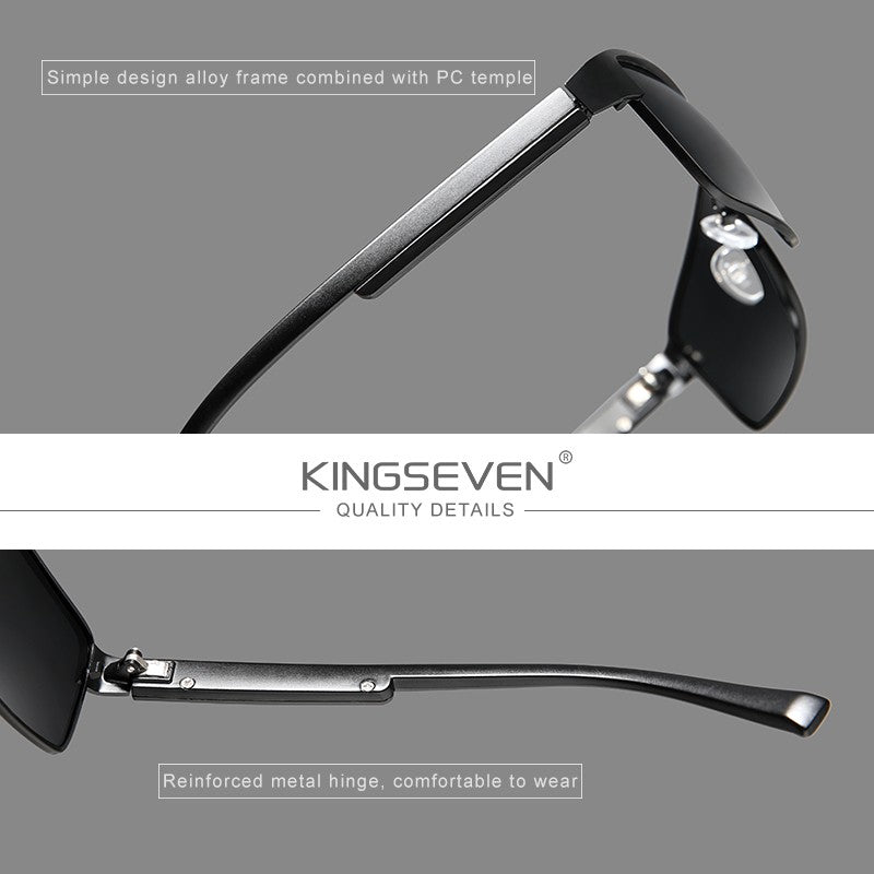 KINGSEVEN New Photochromic Sunglasses Men Chameleon Polarized Pilot Sun Glasses Driving Square Eyewear Men's Sun Glasses Male