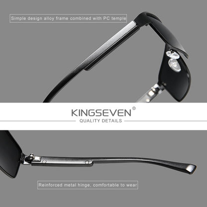 KINGSEVEN New Photochromic Sunglasses Men Chameleon Polarized Pilot Sun Glasses Driving Square Eyewear Men's Sun Glasses Male