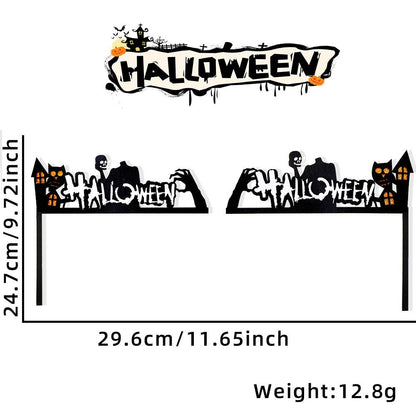 Halloween Door Frame Decoration,Bats,Pumpkins,Spider Webs,Door and Window Corner Stickers, Halloween Home Decoration