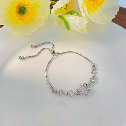 Pulseira de Tulipa de Opala Requintada com Zircônia para Mulheres Acessório Diário Personalizado da Moda Joias para Festas Presentes de Aniversário
