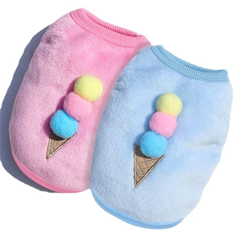 Roupa De Gato De Lã Desenho Animado Outono Inverno Casaco Quente Jaqueta Para Cães De Estimação Cachorro Gatos Suéter Roupas Macias Fantasias De Gatinhos Produtos