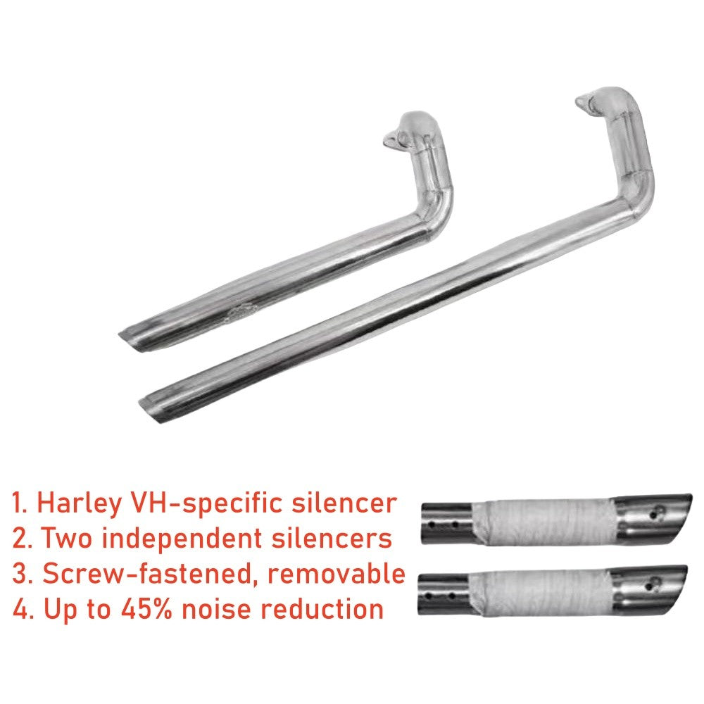 For QJMOTOR SRV300S, the accessory for modifying the double-trumpet sound of the exhaust pipe is VH.