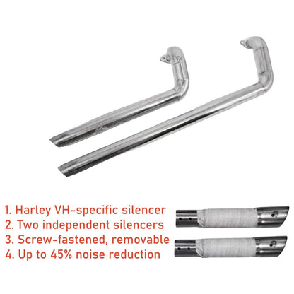 For QJMOTOR SRV300S, the accessory for modifying the double-trumpet sound of the exhaust pipe is VH.