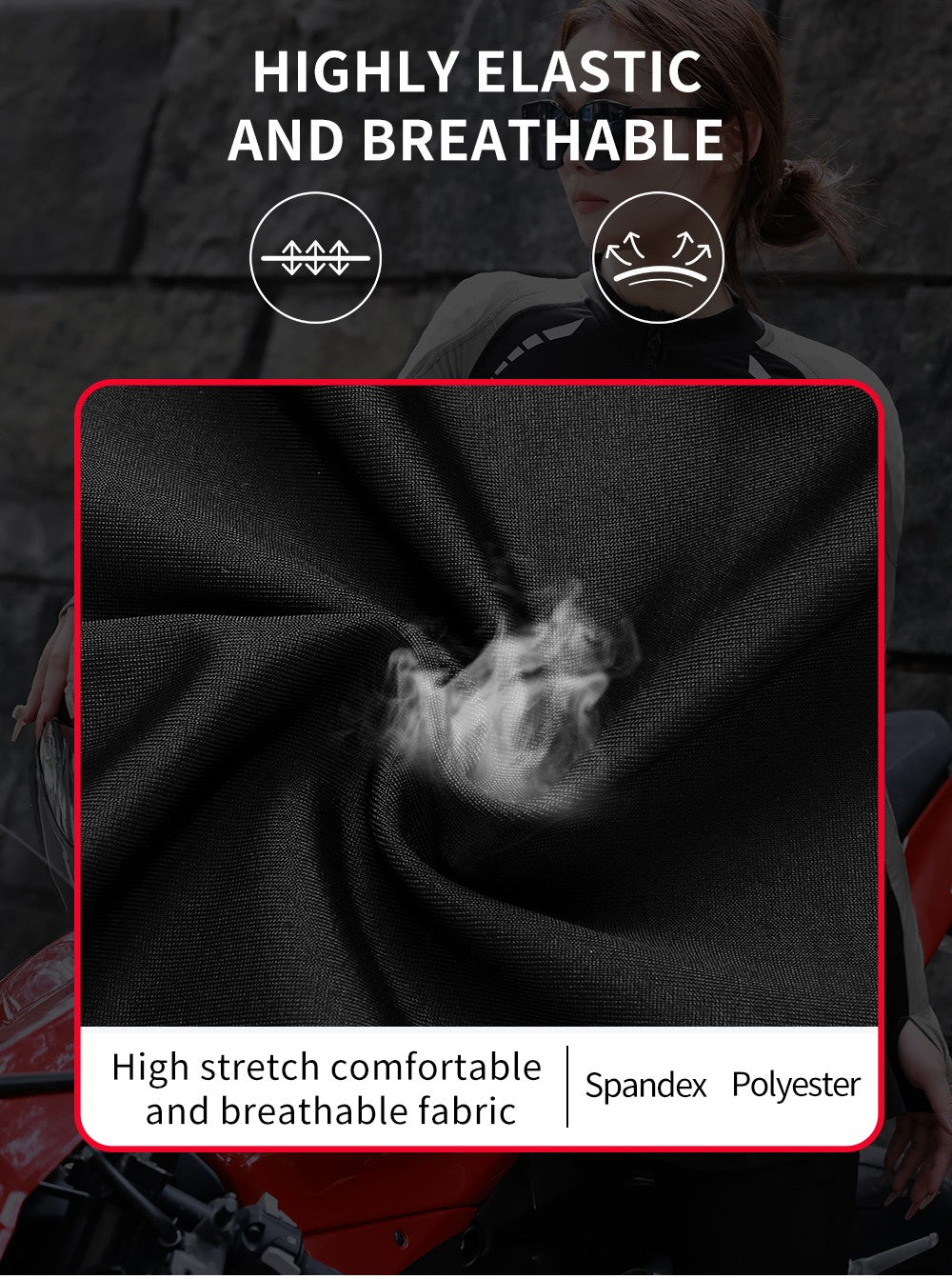 WOSAWE Women Motorcycle Jacket and Pants Set with Removable Pads Soft Protective Gear CE Certified Safety Moto Racing Clothes