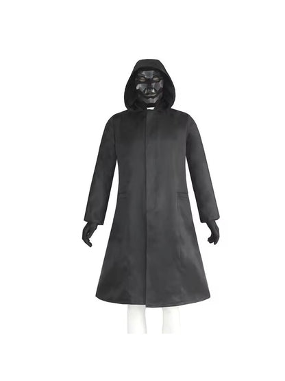 Adult Calamari Game Cosplay Costume With Gloves Black Triangle Disguise Round Square Carnival Party Medieval Coat Mask Set Hallo