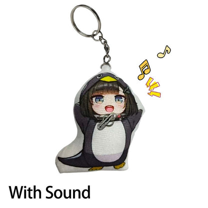Funny Keychain Keyboard Keychain Press Button Keyring Make Sound Keyrings Goo Goo Gaga Hanging Pendant for Bag