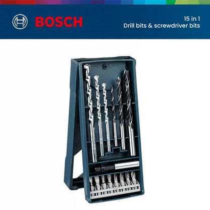 Jogo de Brocas e Pontas para Parafusar Bosch 7/15/25 Peças Kit Misto de Bits de Encaixe de Carboneto de Alta Dureza Acessórios para Ferramentas Elétricas Bosch