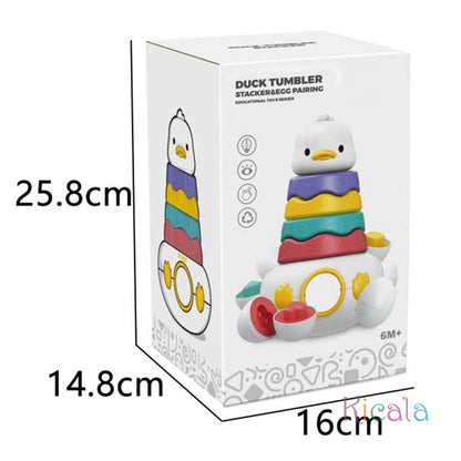 3-in-1 Matching Easter Eggs Stacking Rings Baby Toy Early Learning Educational Roly-Poly Sensory Toys Montessori