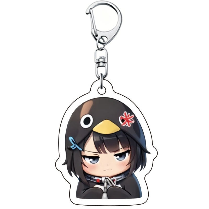 Funny Keychain Keyboard Keychain Press Button Keyring Make Sound Keyrings Goo Goo Gaga Hanging Pendant for Bag