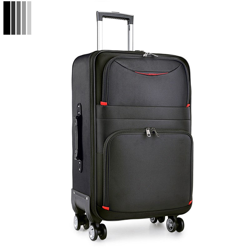 30" Large Capacity Black Luggage Waterproof Durable Trolley Case Oxford Cloth Detachable Spinner Wheel 20" Password Suitcase